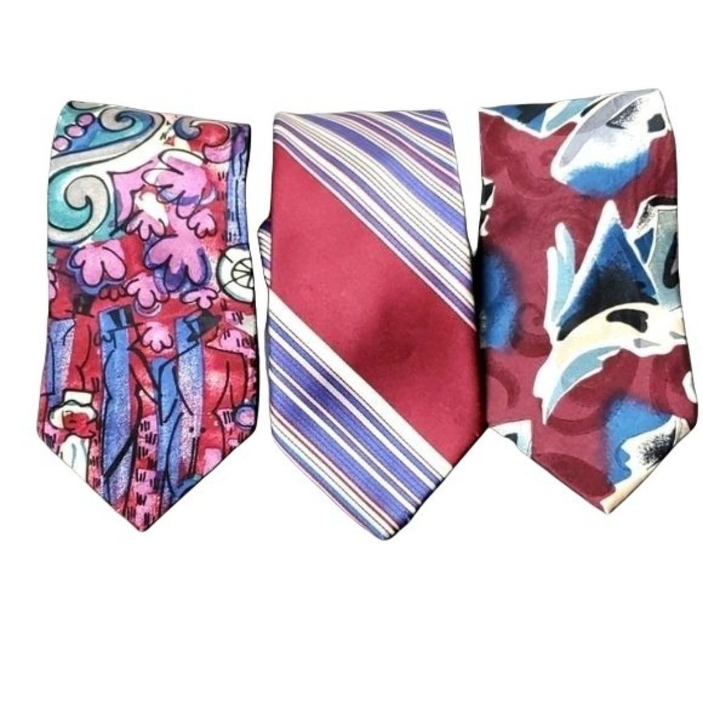 TIE BUNDLE 3PC RED & PURPLE
